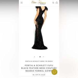 PORTIA & SCARLETT FUFU
BLACK FEATHER MESH COUTURE
BEADED FORMAL GOWN PS1986